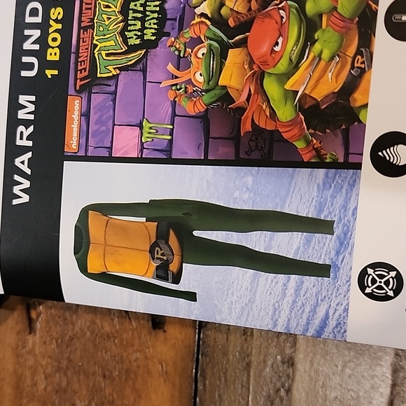 ClimateRight by Cuddl Duds TMNT Boys Thermal Set Size Large 10/12 - Picture 4 of 11